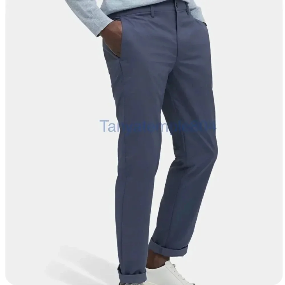 Banana Republic Men's Slim Fit Flat Front Pants Blue - Size 38x30